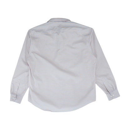 White Check Long Sleeve Button Down