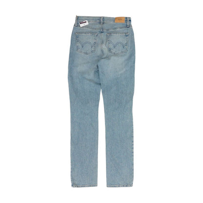 Blue High Rise Slim Leg Jeans