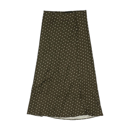 Charcoal Polka Dot Midi Skirt