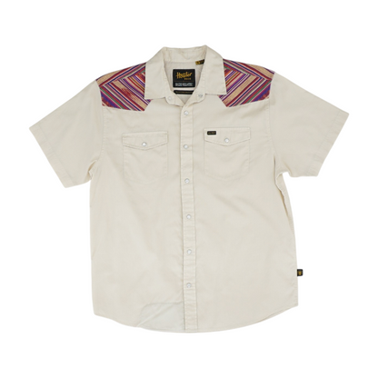 Tan Solid Short Sleeve Button Down