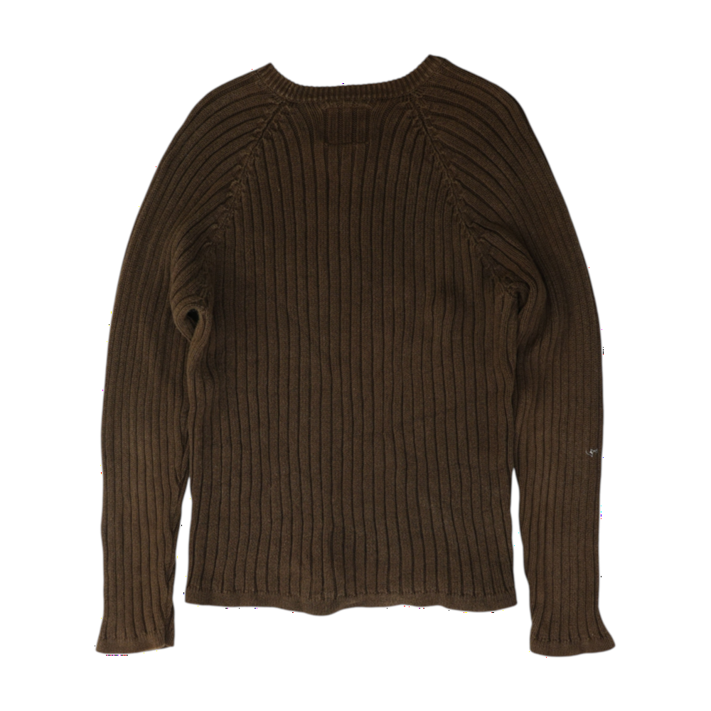 Brown Solid Pullover Sweater