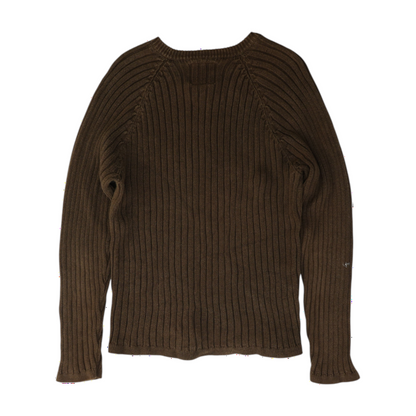Brown Solid Pullover Sweater
