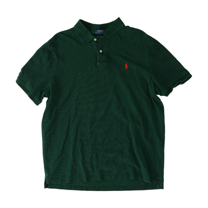Green Solid Short Sleeve Polo