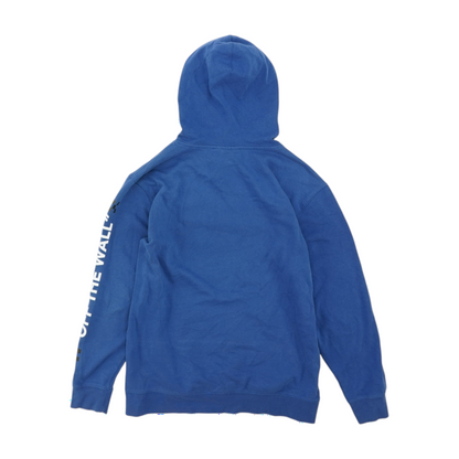Blue Solid Hoodie Pullover