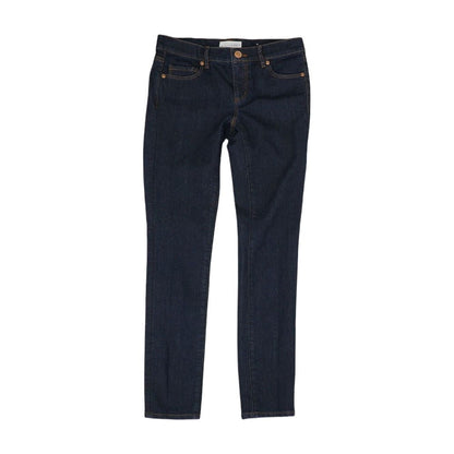Blue Solid Low Rise Skinny Leg Jeans