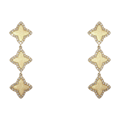 5/8 ctw 14K Yellow Gold Diamond Drop Earrings