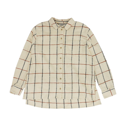 Cream Check Flannel Button Down