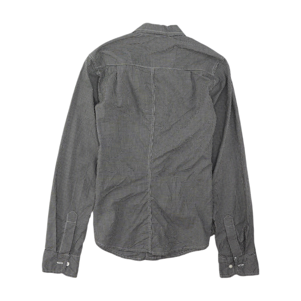 Black Check Button Down