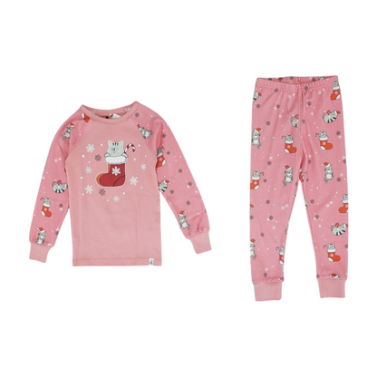 Pink Graphic Pajama Set