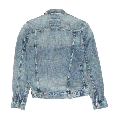 Blue Solid Denim Jacket