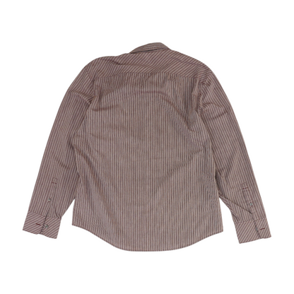 Red Striped Long Sleeve Button Down