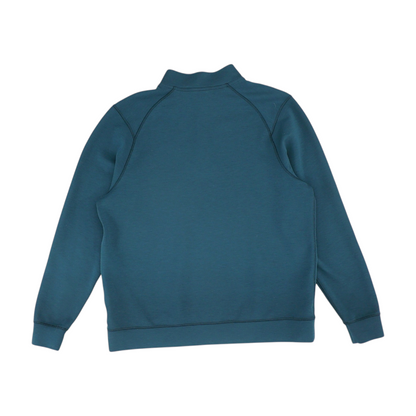 Green Solid 1/4 Zip Pullover
