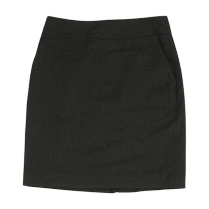 Charcoal Solid Midi Skirt