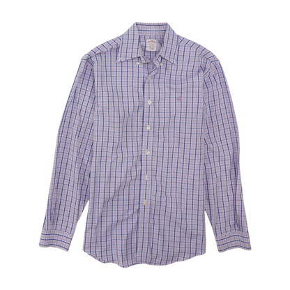 Purple Plaid Long Sleeve Button Down