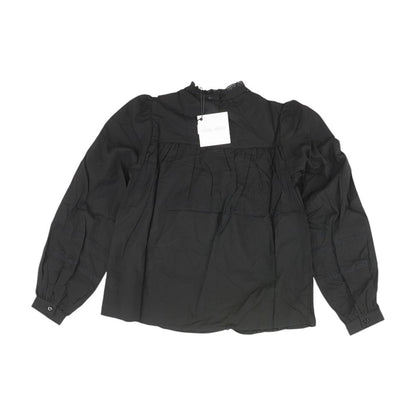 Black Solid Knit Top