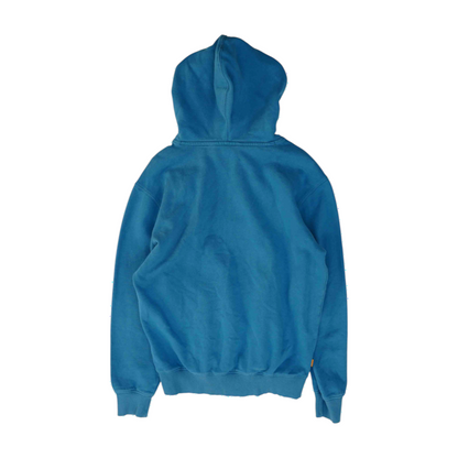 Blue Solid Hoodie Pullover