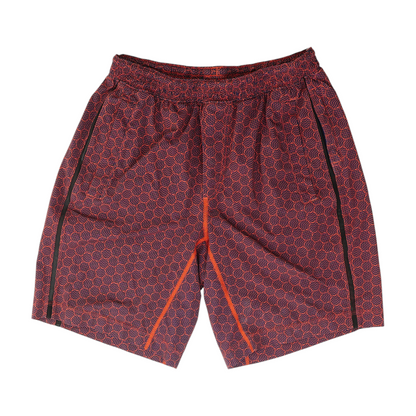 Navy Abstract Active Shorts