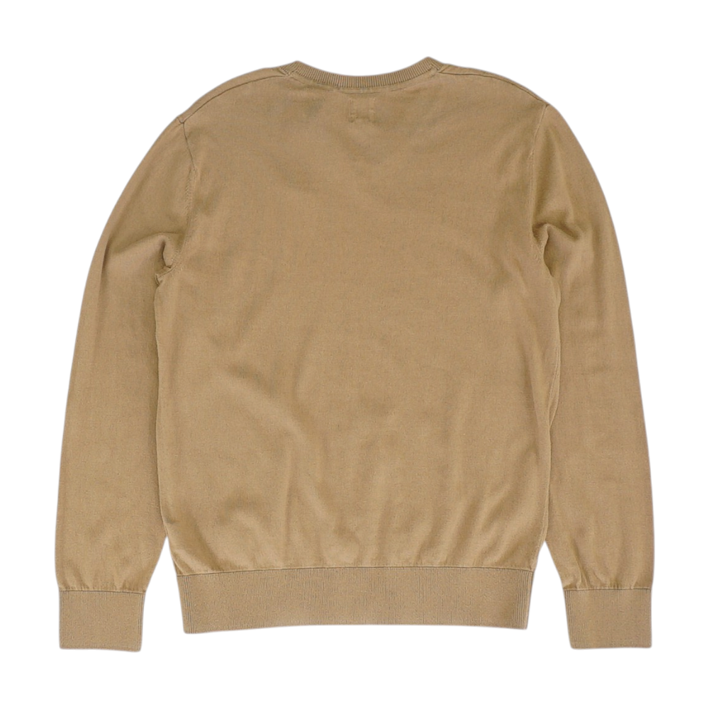 Tan Solid Pullover Sweater
