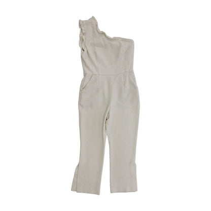 White Solid Jumpsuit
