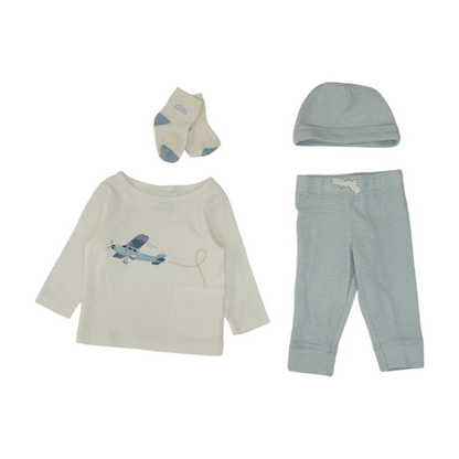 Blue Striped Long Sleeve Set