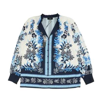 White Floral Blouse