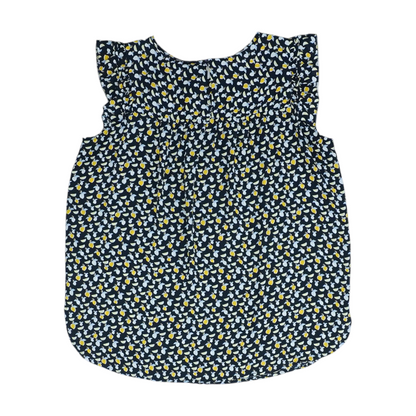 Navy Print Blouse