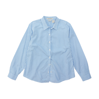 Blue Check Button Down