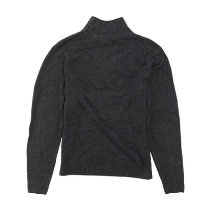 Navy Solid 1/4 Zip Sweater
