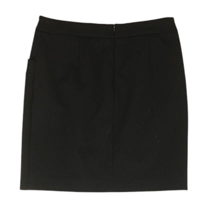 Black Solid Mini Skirt