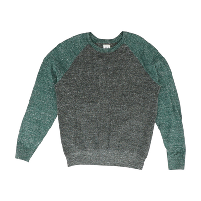 Gray Color Block Pullover Sweater