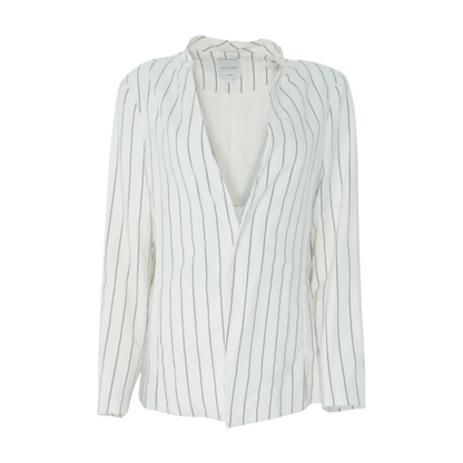 Ivory Striped Blazer