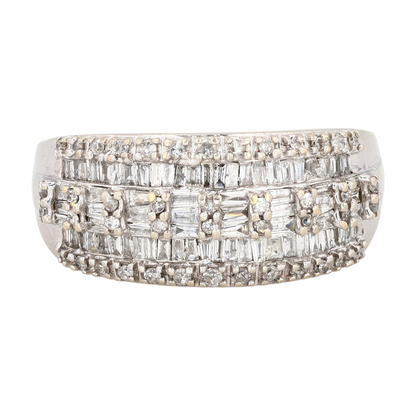 1/2 ctw 10K White Gold Diamond Band Ring