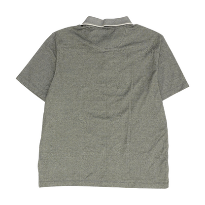 Gray Solid Short Sleeve Polo