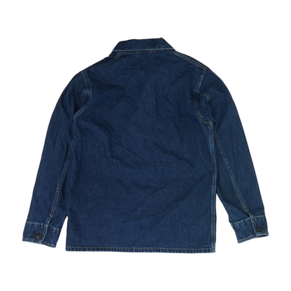 Blue Solid Denim Jacket