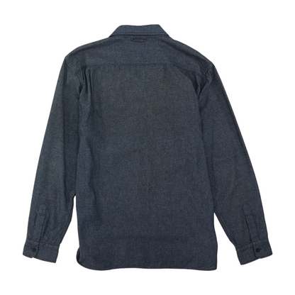 Navy Solid Long Sleeve Button Down