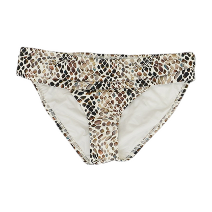 Beige Abstract Swim Bottom