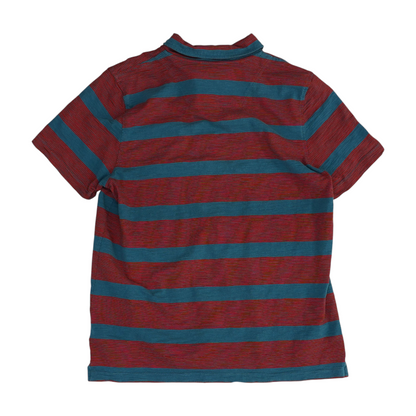 Red Striped Short Sleeve Polo