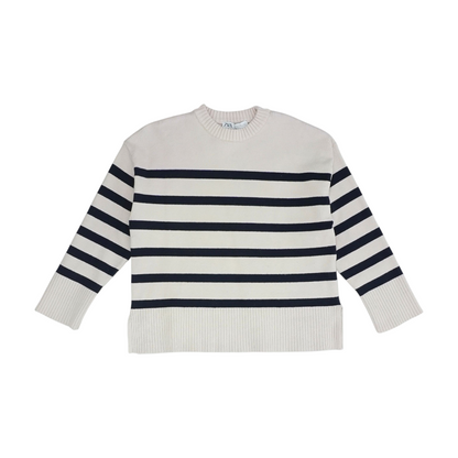 Pink Striped Pullover Sweater