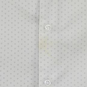 White Abstract Long Sleeve Button Down