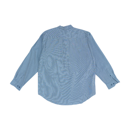 Navy Check Long Sleeve Button Down