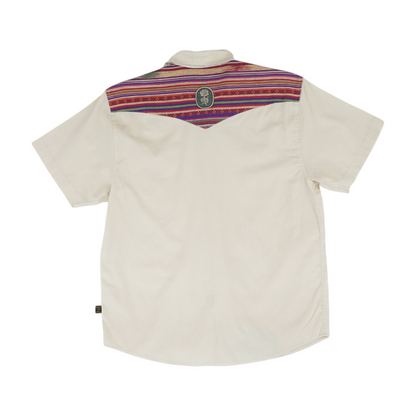Tan Solid Short Sleeve Button Down