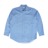 Blue Solid Long Sleeve Button Down
