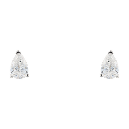 1 ctw Sterling Silver Lab Grown Diamond Stud Earrings
