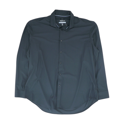 Black Solid Long Sleeve Button Down