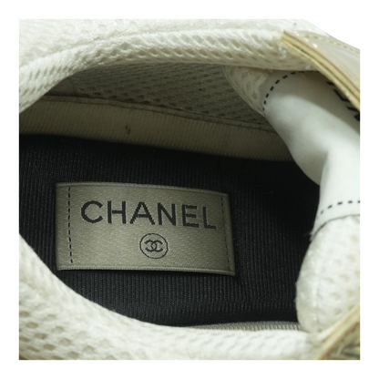Gold and White CC Sneakers