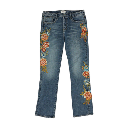 Blue Floral Jeans