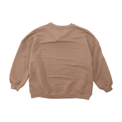 Mauve Solid Sweatshirt Pullover