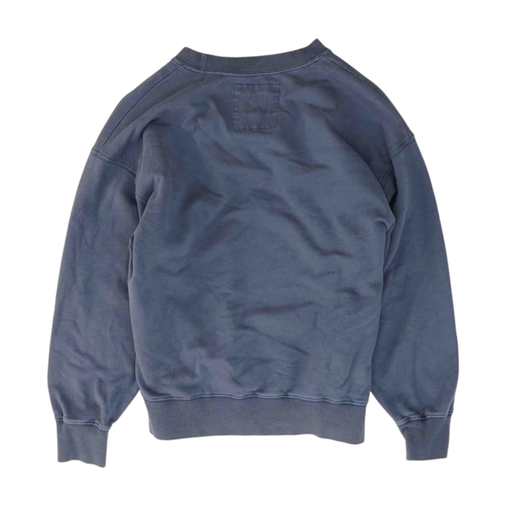 Blue Solid Sweatshirt Pullover