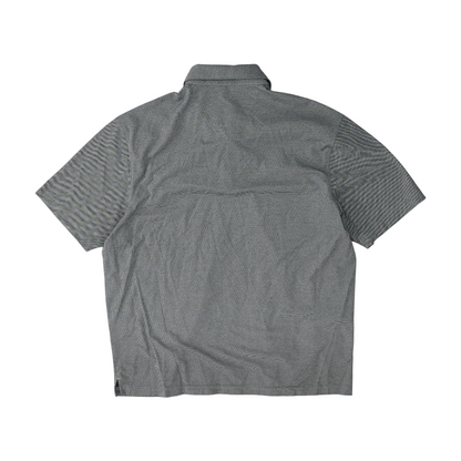 White Abstract Short Sleeve Polo