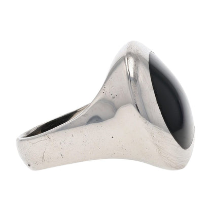 Sterling Silver Matix Cocktail Ring In Black